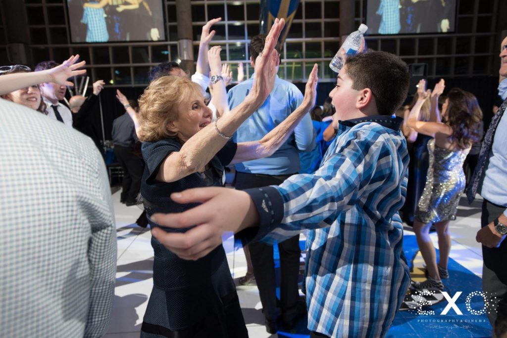 bar mitzvah boy dancing with grandma