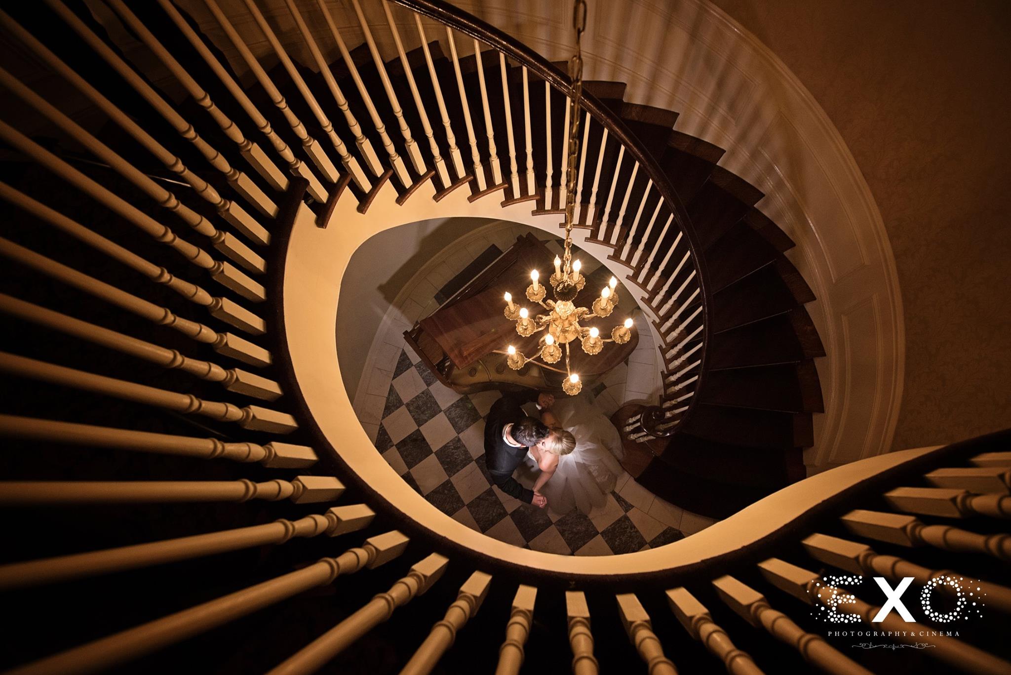 beautiful spiral staircase at the royalton mansion