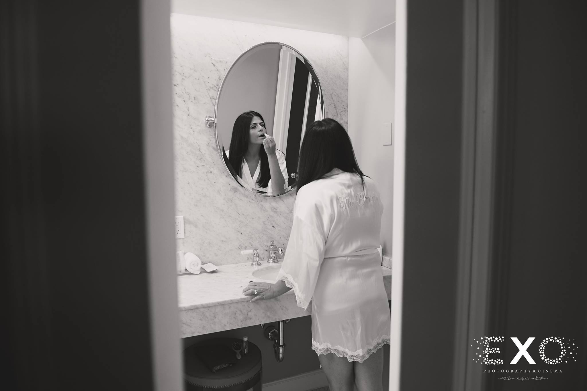annalisa in mirror black and white
