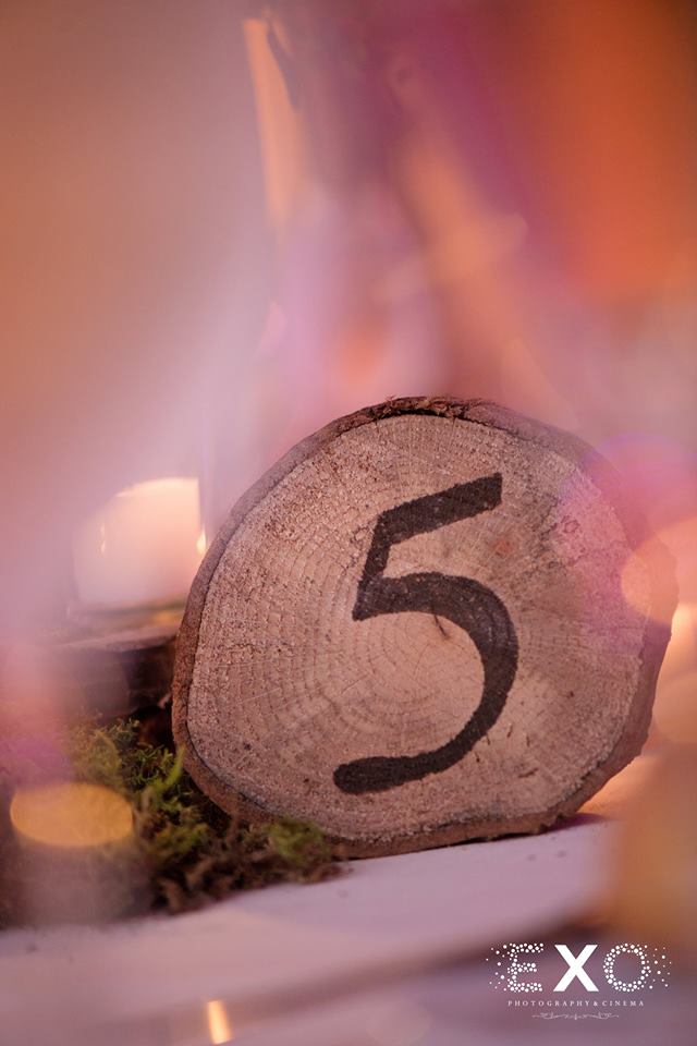 wooden table number