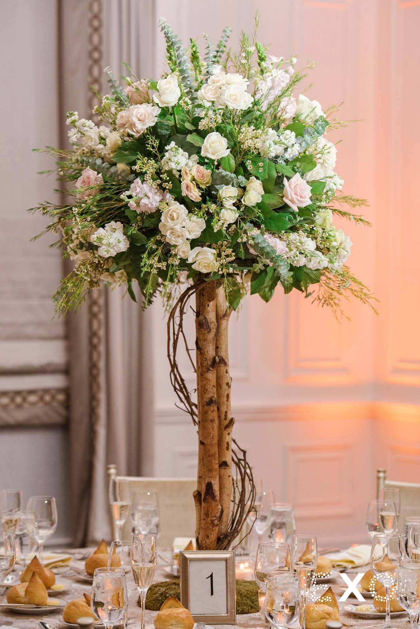 beautiful floral table arrangement created by United Floral