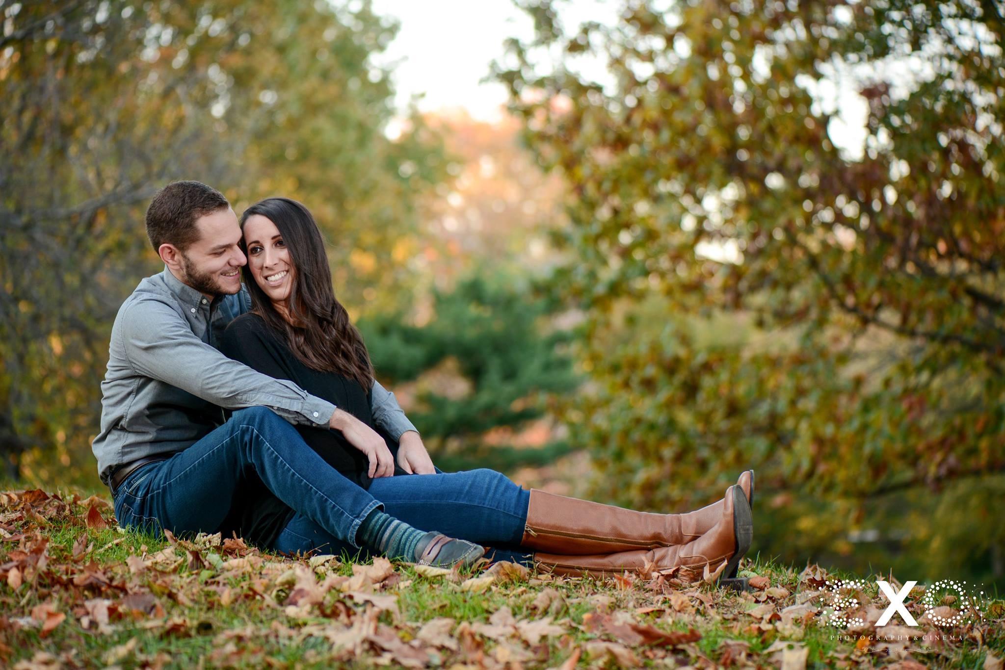 fall engagement session at Central Park