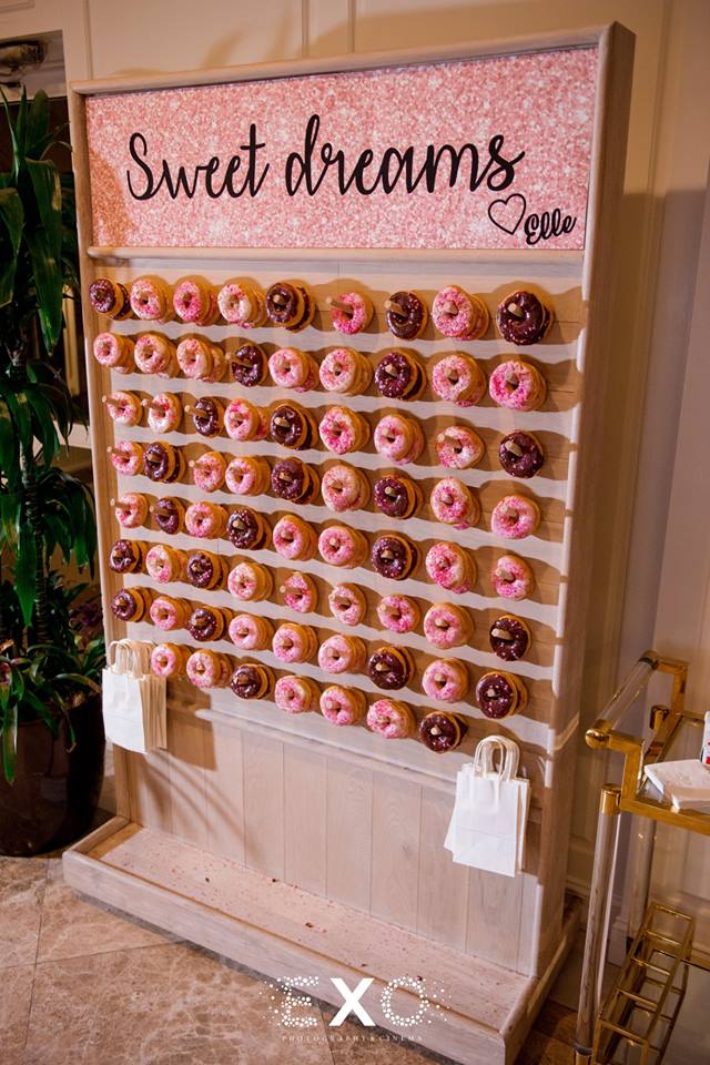 Sweet dreams donut wall at The Piermont