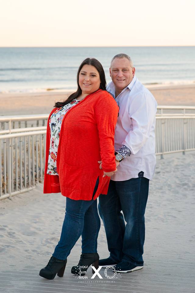 Couple posing at Rockaway Beach