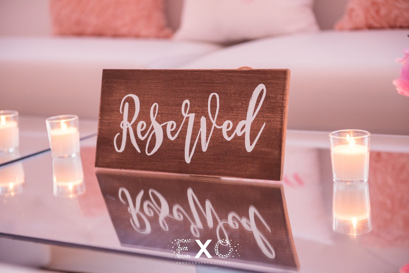 Reserved table sign at Harbor Club at Prime