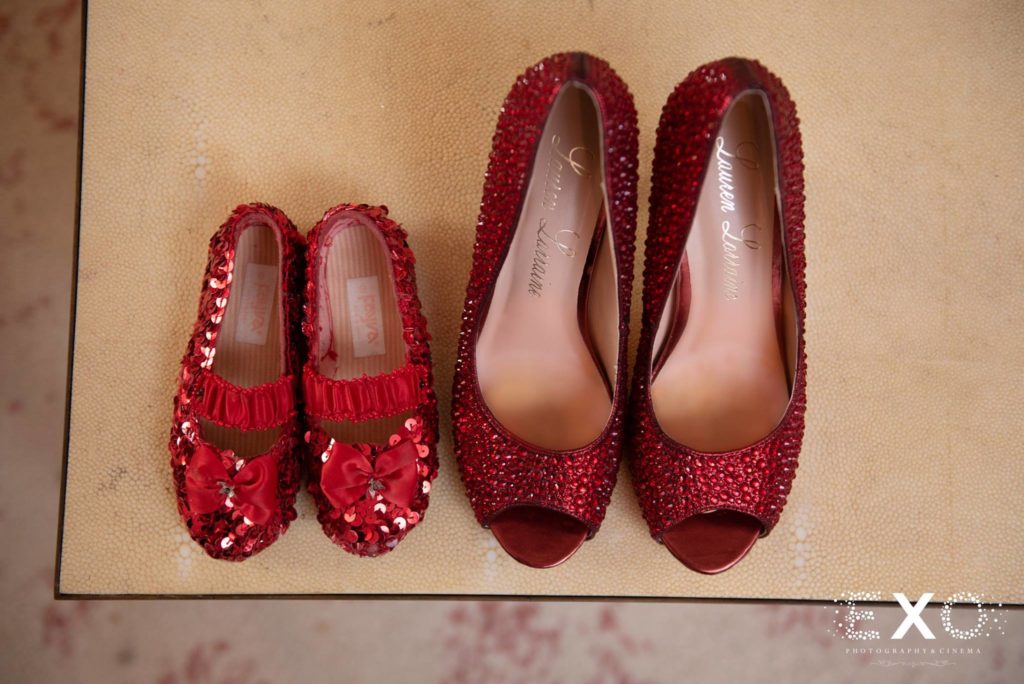 new and old ruby red slippers at The Mansion at Oyster Bay