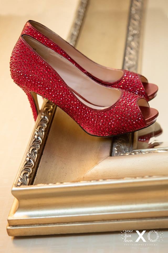 ruby red bridal shoes