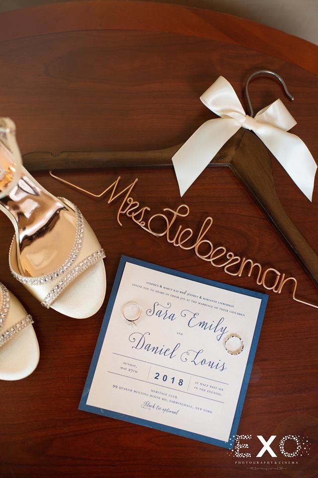 brides accessories with wedding invitation, wedding inspo