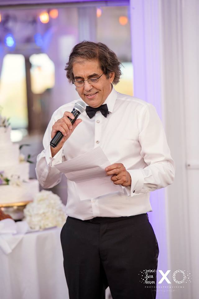 father of the bride giving a speech