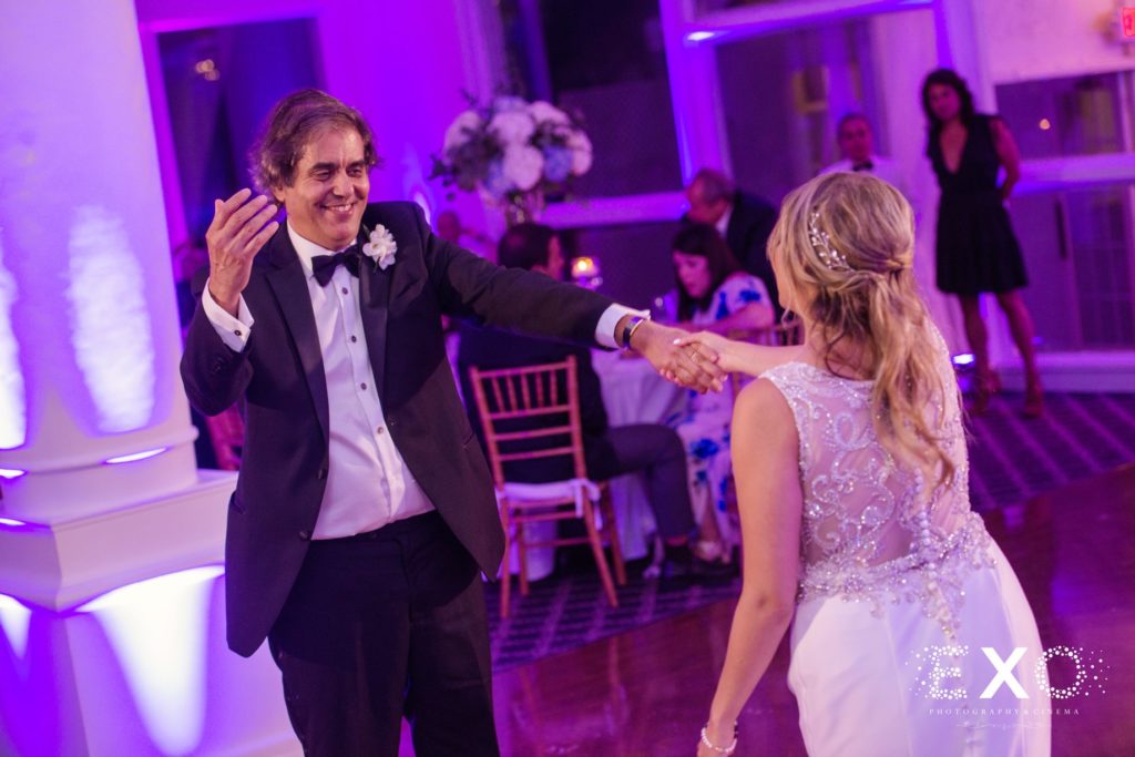 bride and father dancing during father daughter dance