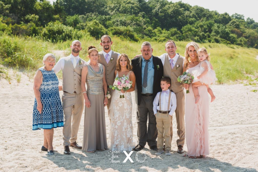 groom's family at Pavilion at Sunken Meadow