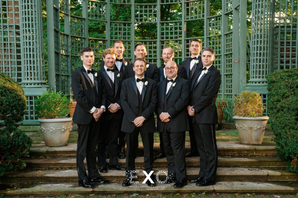 groom and groomsmen at North Shore Country Club