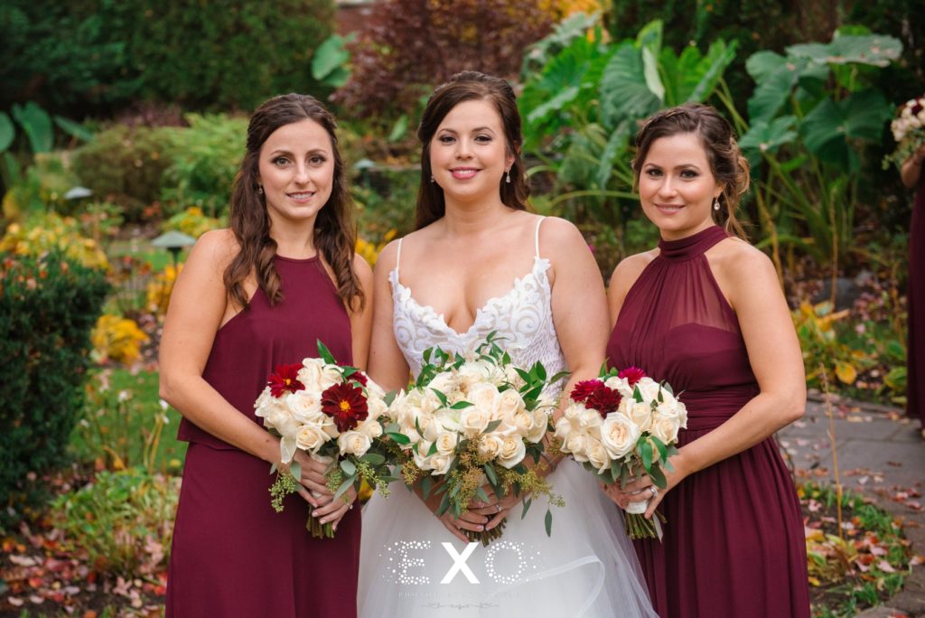 Bride and sisters at Fox Hollow