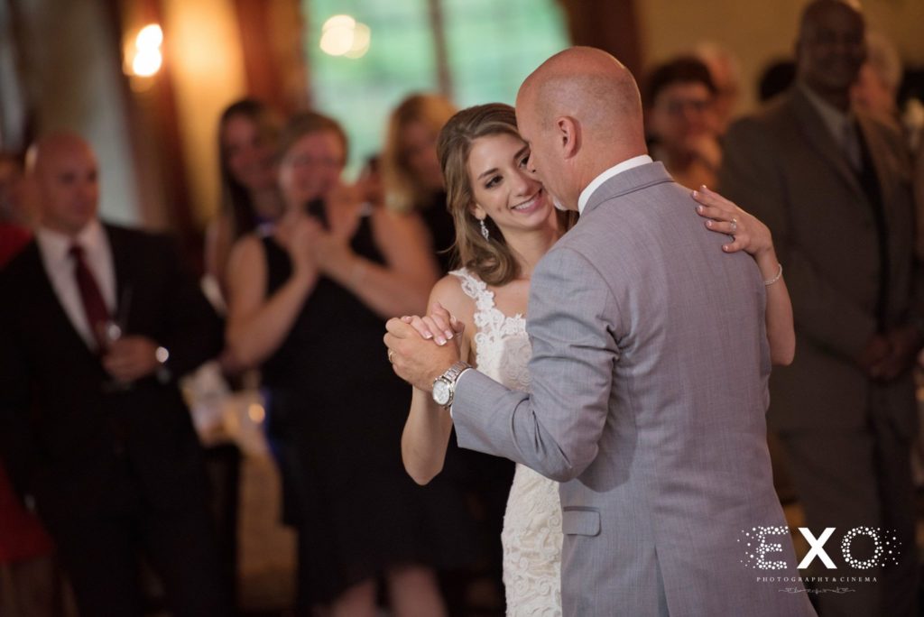 bride and father dancing at The Mansion at Oyster Bay