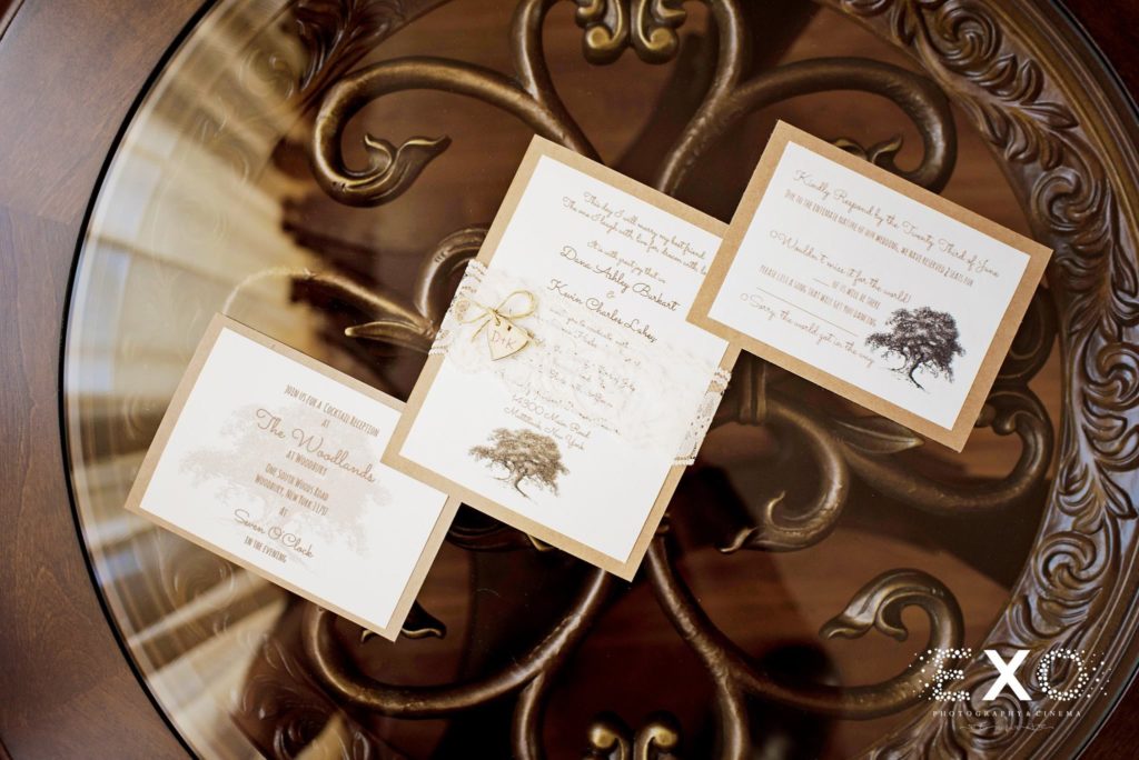 wedding invitation at The Mansion at Oyster Bay