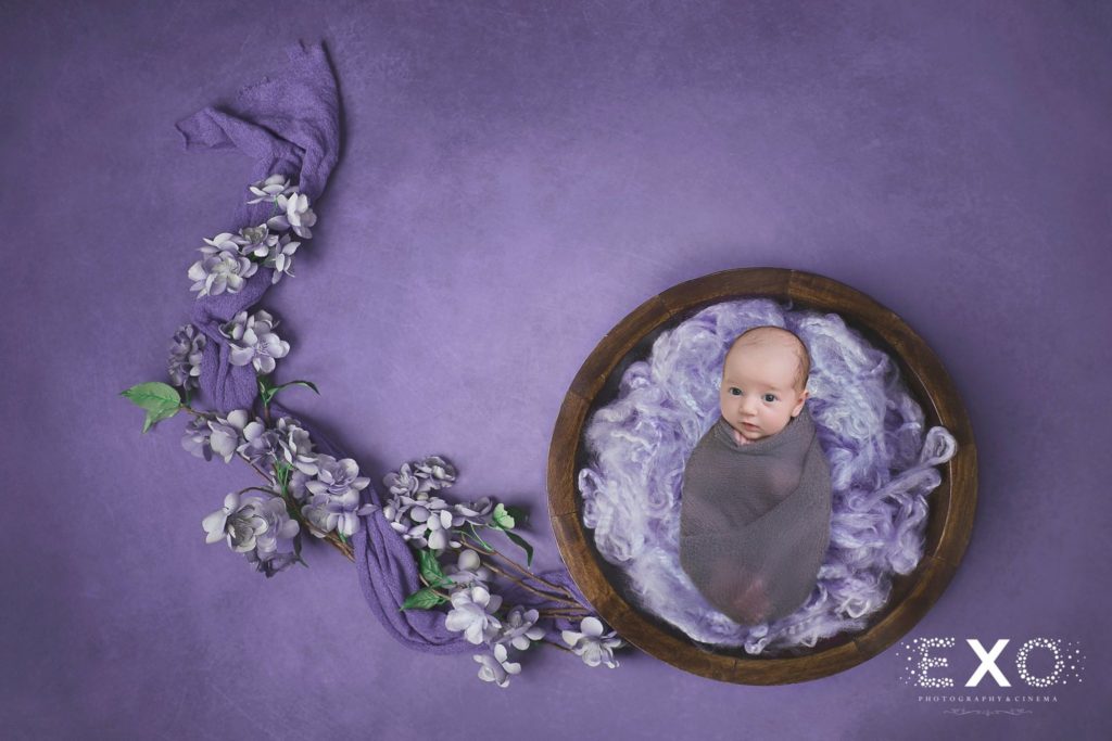 baby in purple