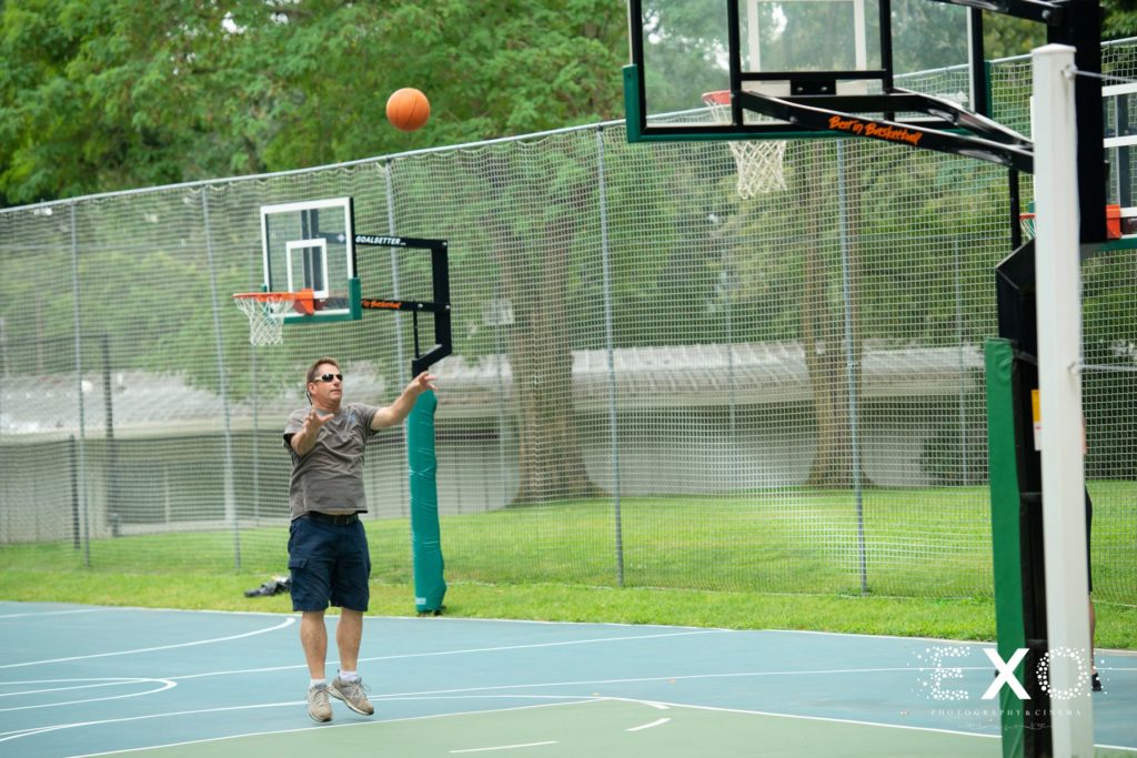 guest playing basketball