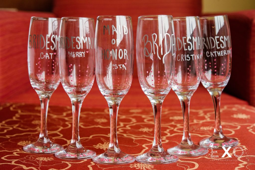 personalized champagne flutes for bridesmaids