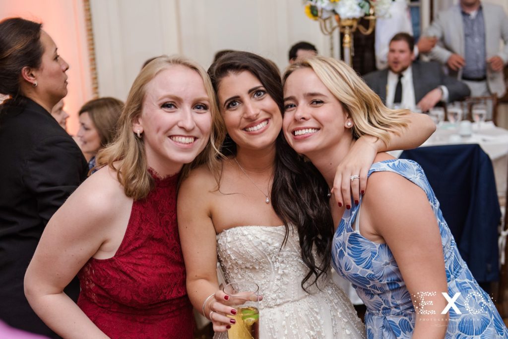 bride with her guests