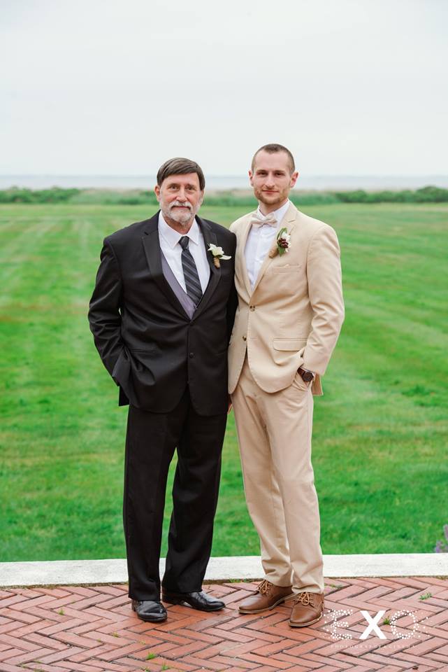 groom and father at Bourne Mansion