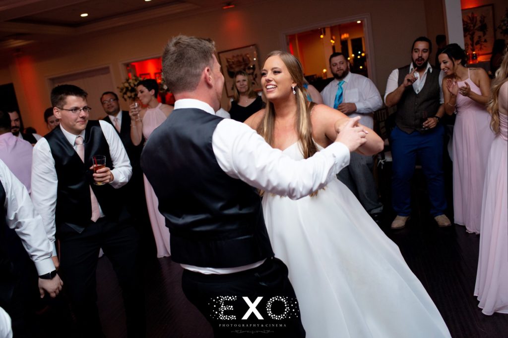 bride and groom dancing at Stonebridge Country Club