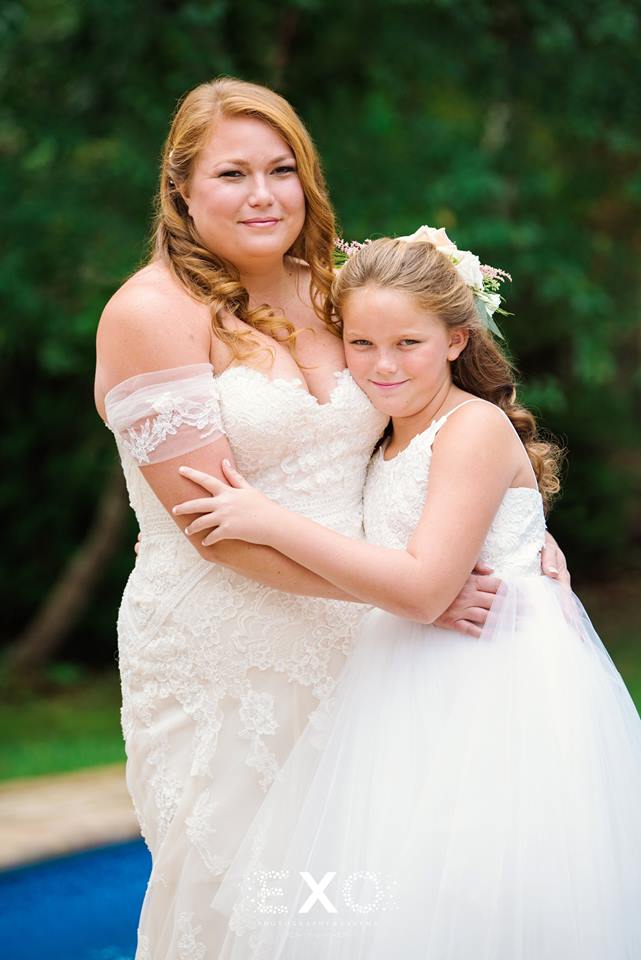 bride and her daughter at their private residence