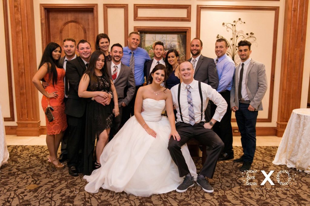 bride and groom with their guests at Willow Creek Golf and Country Club