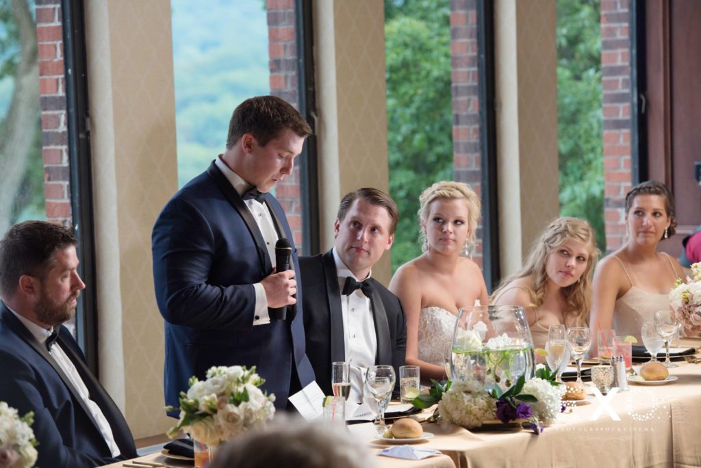 best man giving a speech at The Thayer Hotel