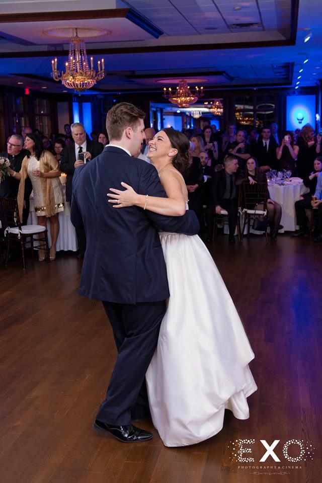 bride and groom dancing at The Mansion at Oyster Bay