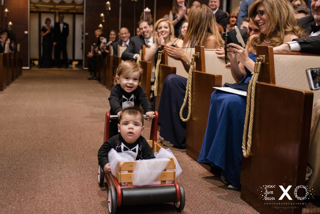 ring bearers coming down the aisle