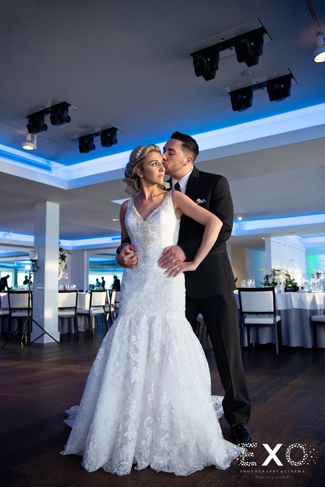 couple in ballroom at Harbor Club at Prime