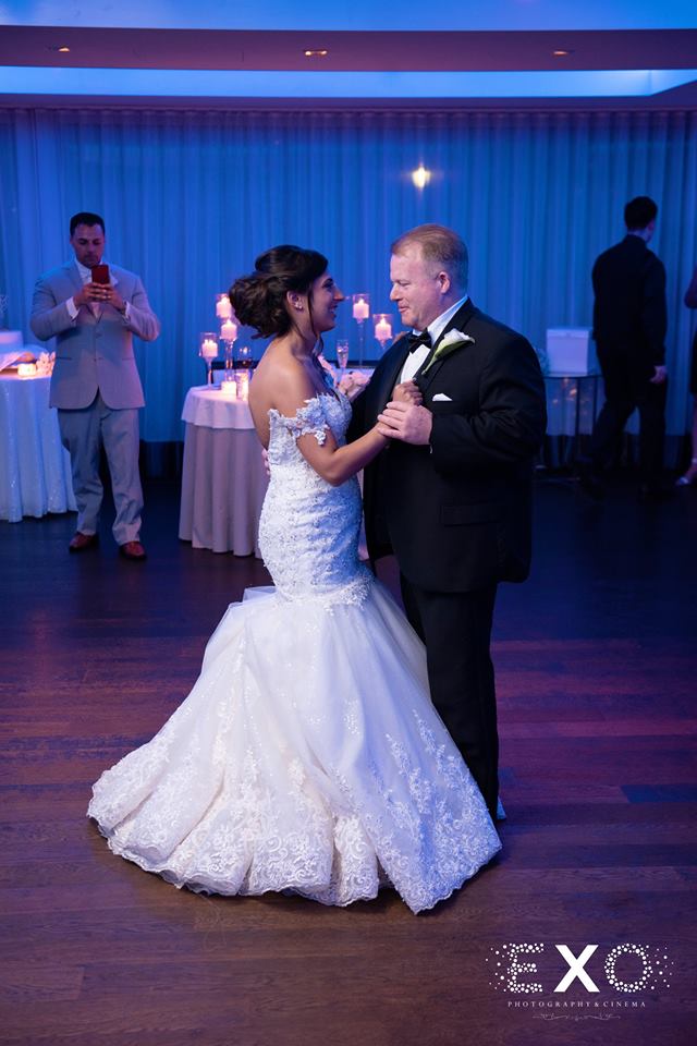 bride and father dancing at Harbor Club at Prime