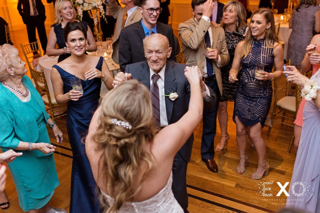 bride and grandfather dancing at The Carltun