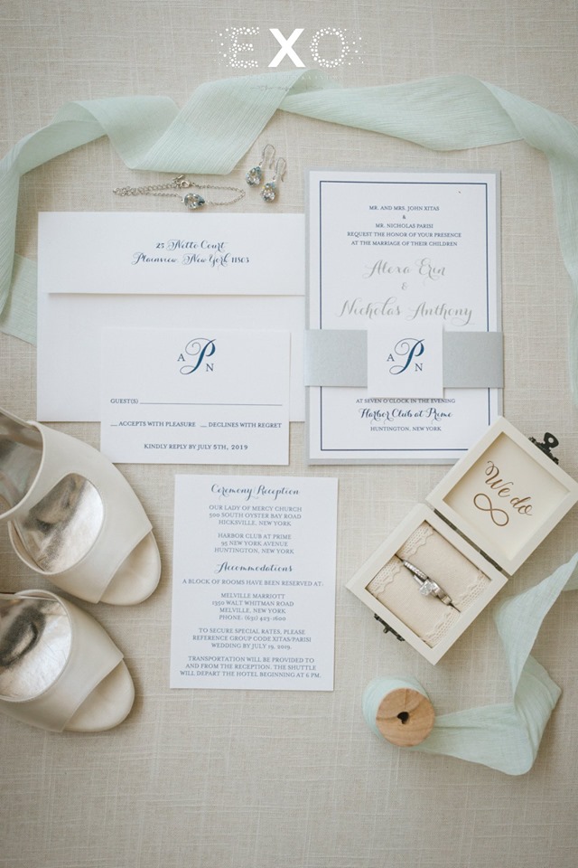 wedding invitation with accessories, wedding inspo