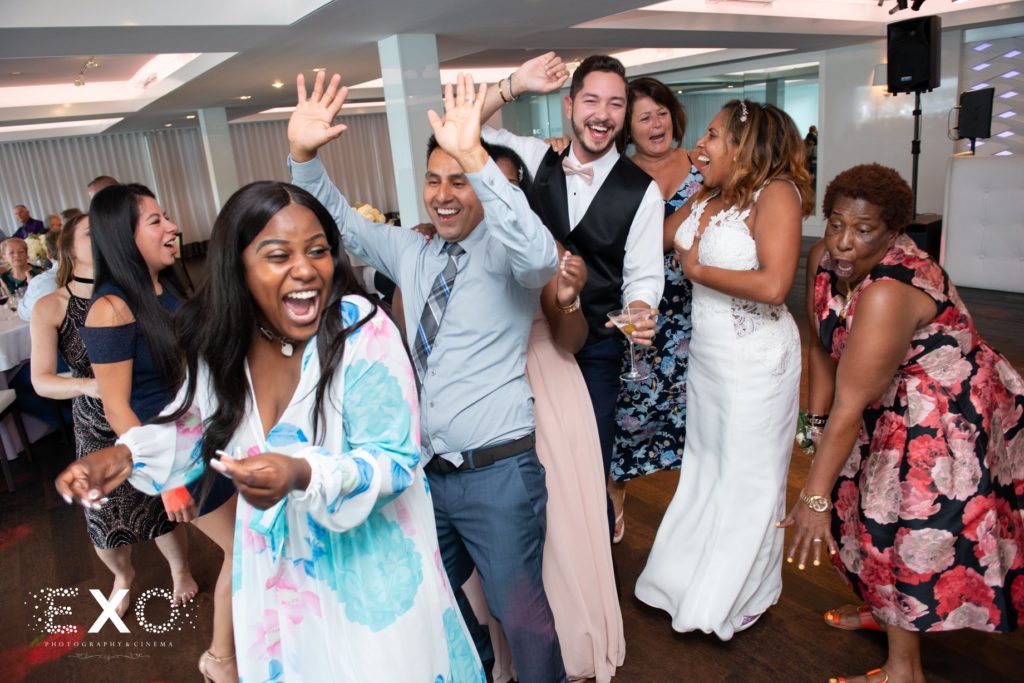 bride dancing with guests at Harbor Club at Prime