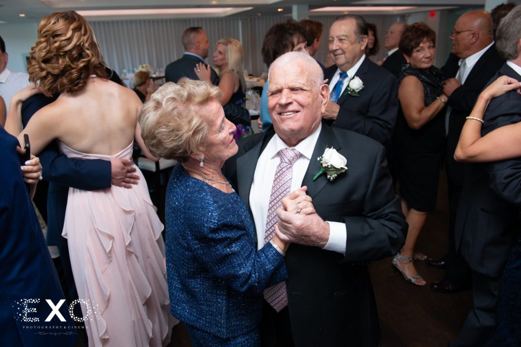 grandparents dancing during the reception