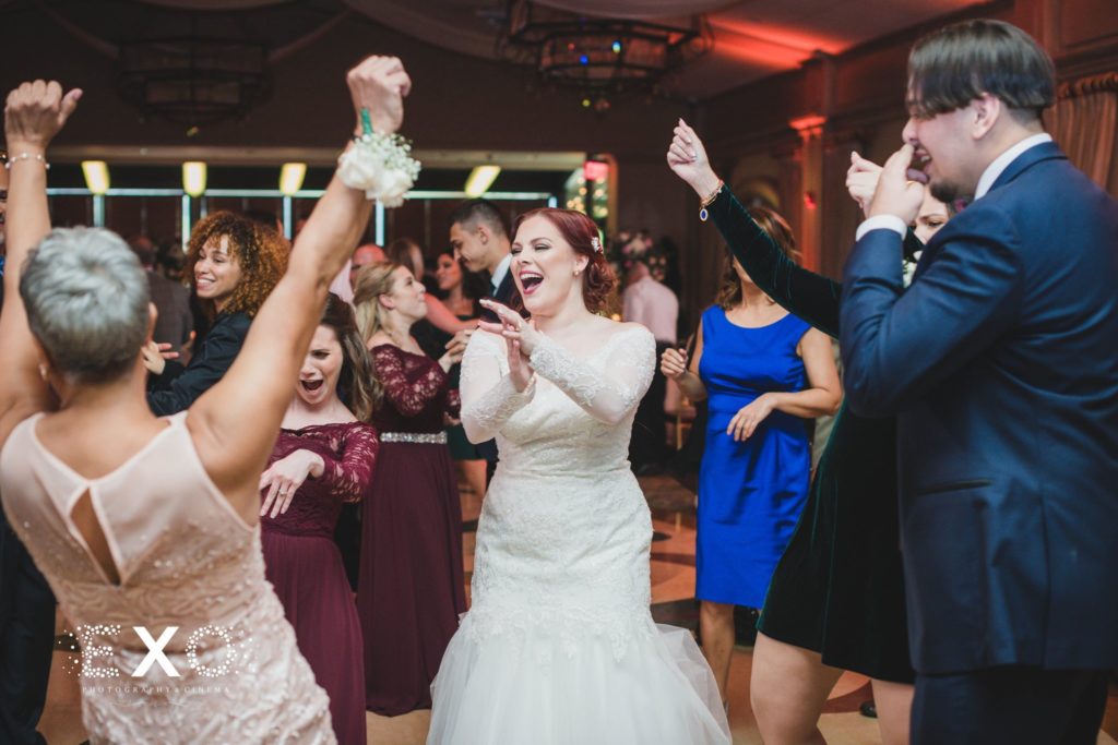 bride dancing with her guests