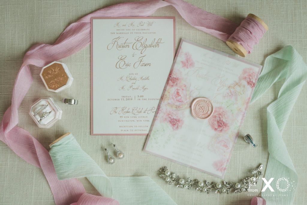 wedding invitation and wedding accessories