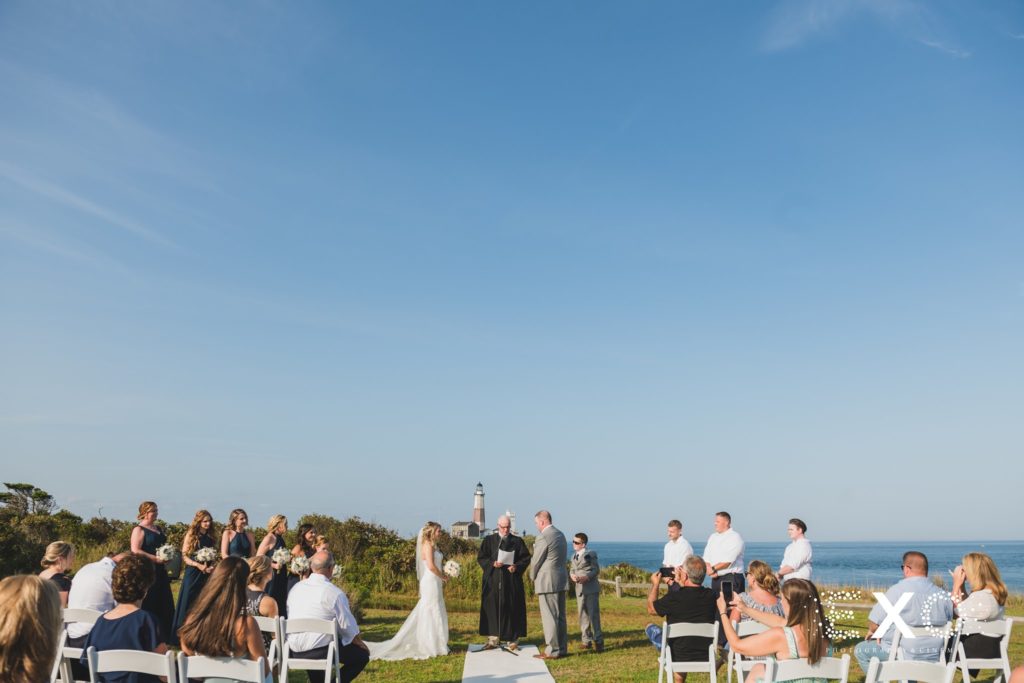 ceremony in front of the lighthouse at 360 East