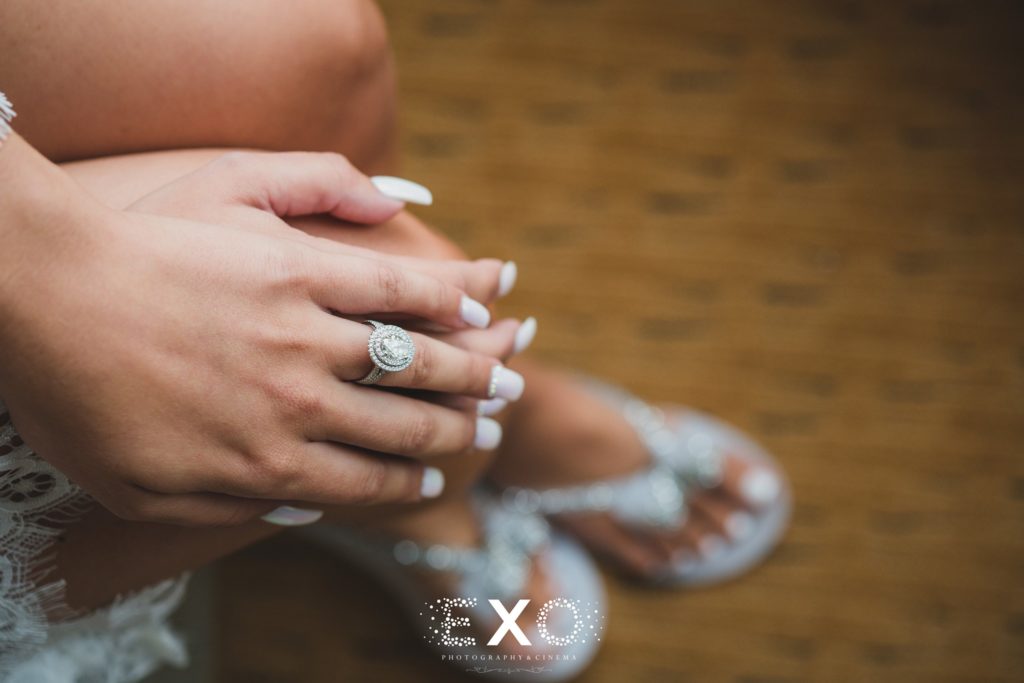 bride's stunning engagement ring