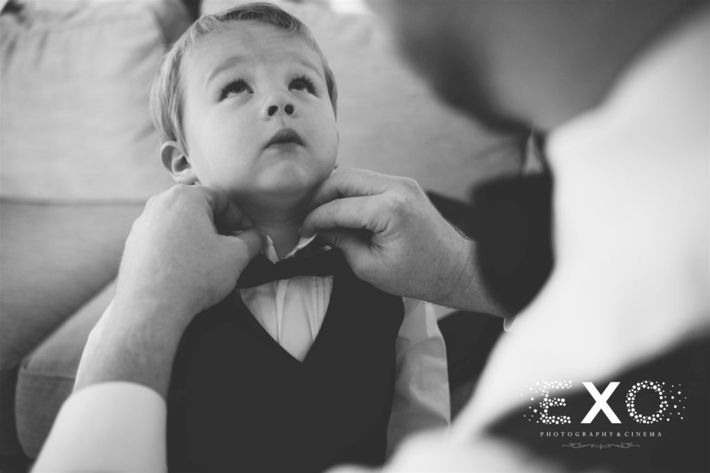 Ring bearer getting ready photo