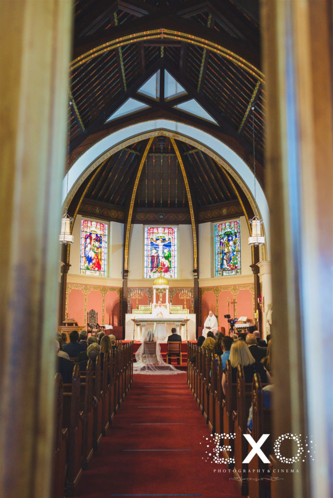 Church photo during the wedding ceremony