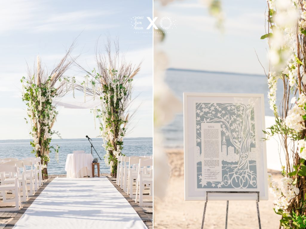 outdoor jewish beach wedding decor
