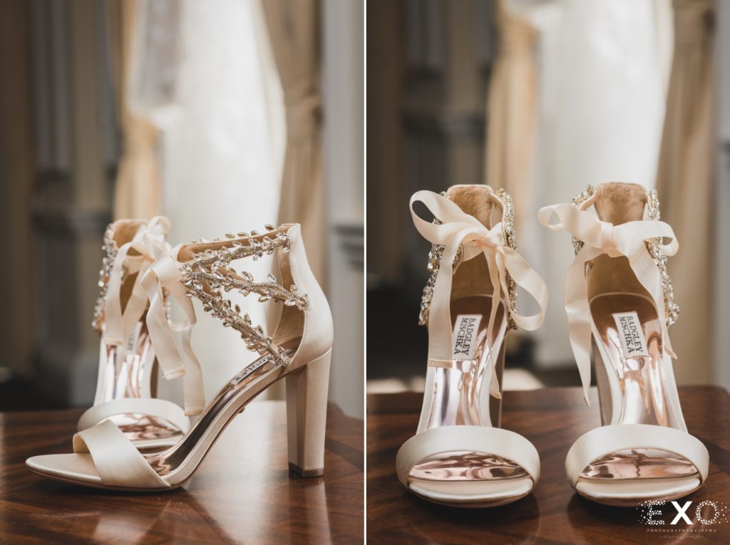 The brides shoes.