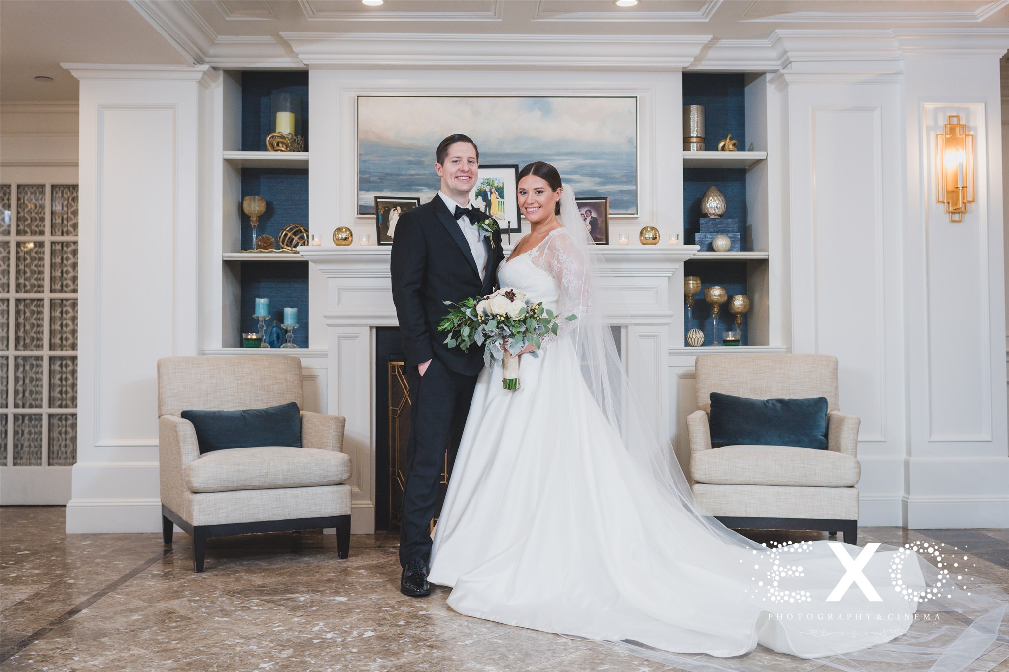 Bride and groom at Bridgeview Yacht Club