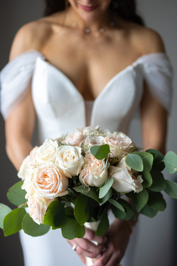 Pale pink bridal bouquet