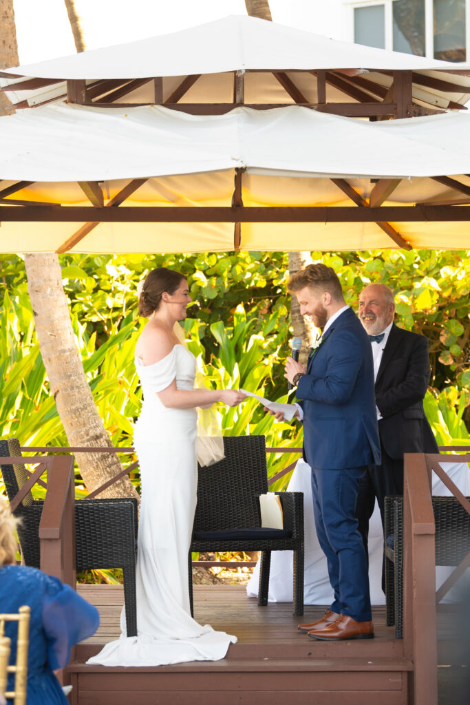 Wedding ceremony at Tideline ocean resort and spa