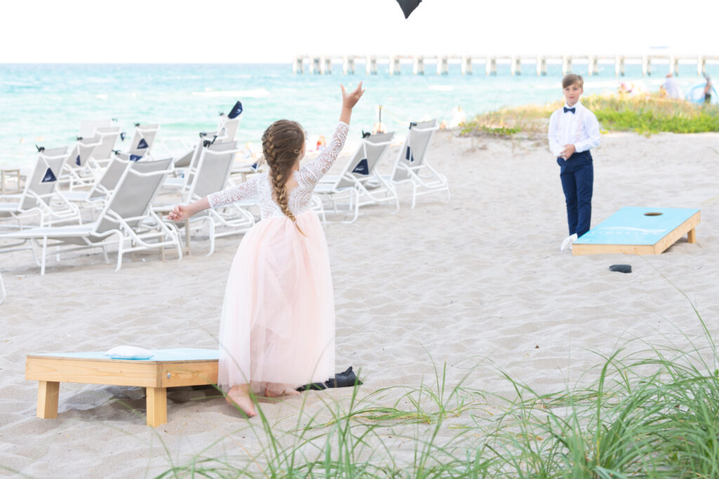 Tideline ocean resort and spa wedding game on the beach