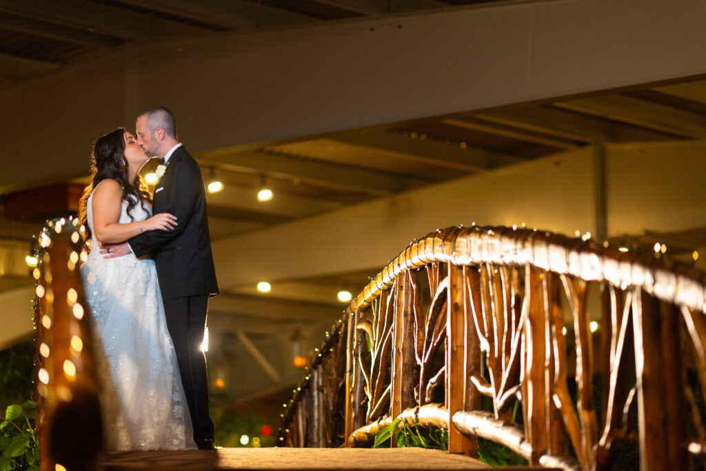 Bridge wedding photos at Flowerfield Celebrations