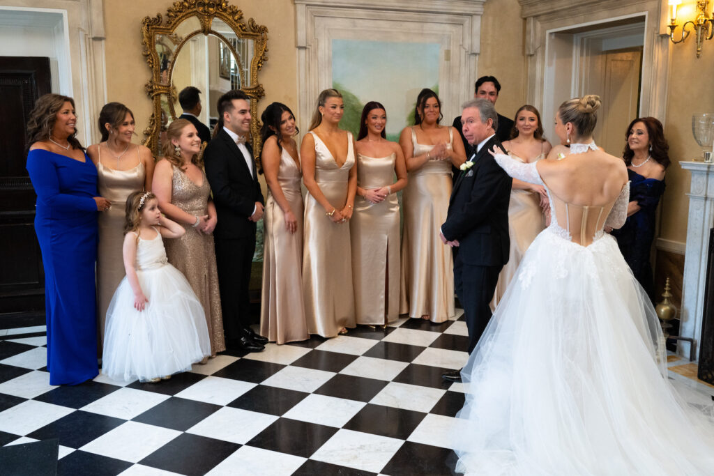 Bride and father reveal